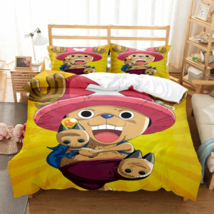 Housse de couette One Piece avec Tony Tony Chopper sur un lit