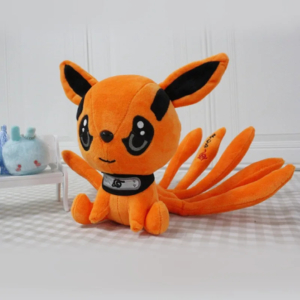 Peluche Naruto Kurama en coton sur fond gris