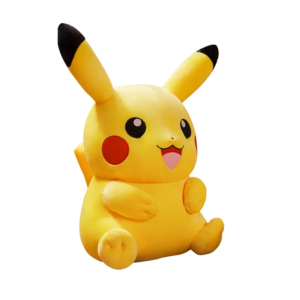 Peluche Pokémon amusante de Pikachu sur fond blanc
