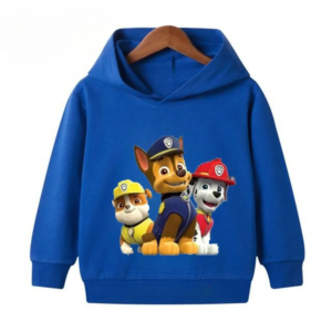 Pull pat patrouille chaud avec capuche sur fond blanc