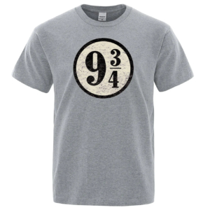 T-shirt Harry Potter avec logo du quai neuf trois-quarts sur fond blanc