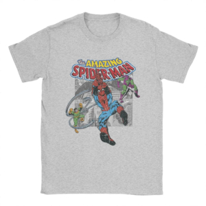 T-shirt marvel Spider-Man en coton sur fond blanc