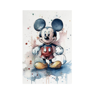 Tableau Disney de Mickey de style graffiti sur fond blanc