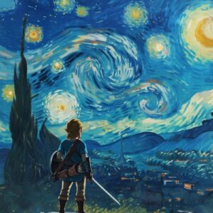 Tableau Zelda Nuit Étoilé