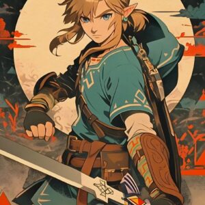 Tableau Guerrier Zelda