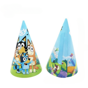 Chapeau d'Anniversaire Bluey 6 Pièces